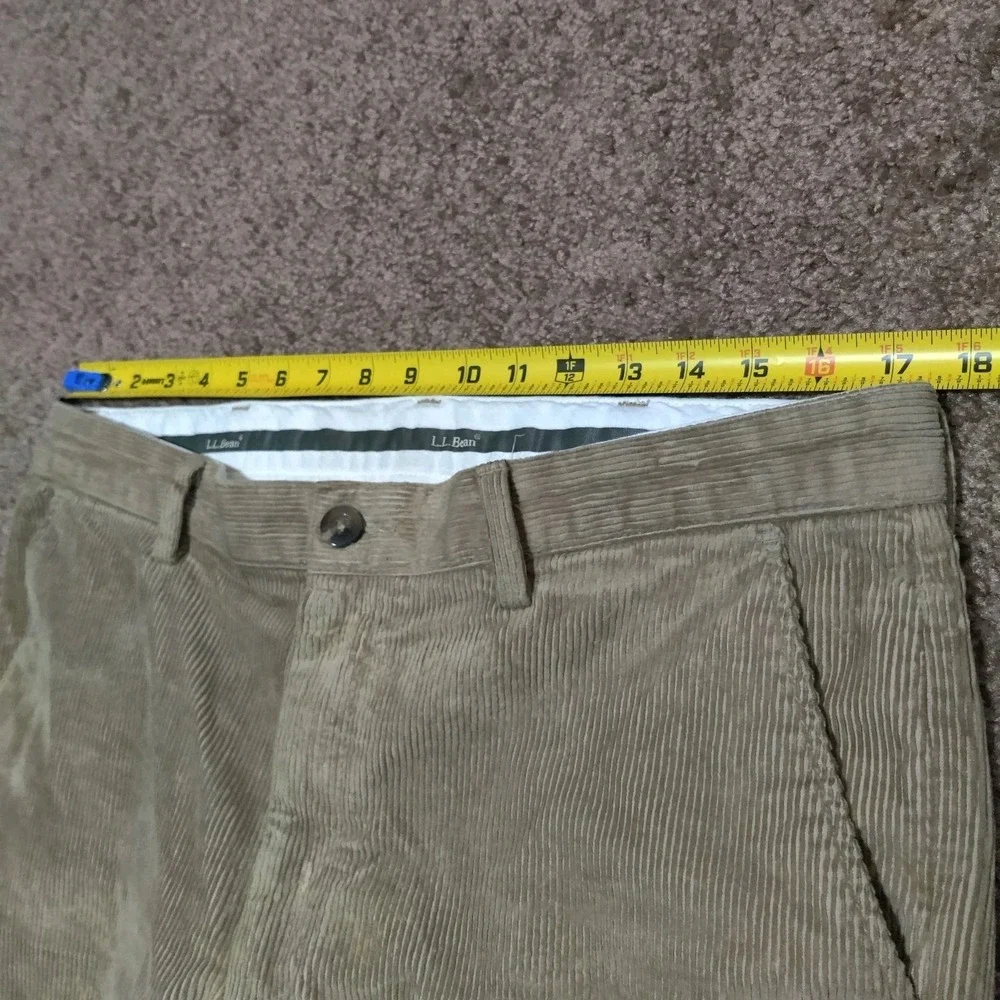 Vintage LL Bean Beige‎ Corduroy Pants Men's 34 x 29 Trousers